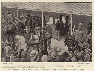 申請者のラッシュ、シドニーでの南アフリカの軍隊の登録 作： Henry Marriott Paget